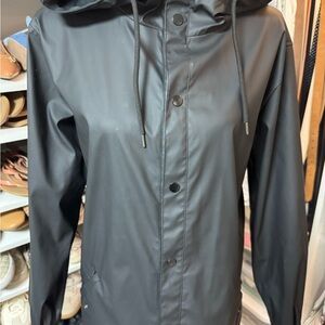 Primark Charcoal Black Hooded Raincoat